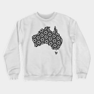 Australia Outline With Pattern - Australian aboriginal art Crewneck Sweatshirt